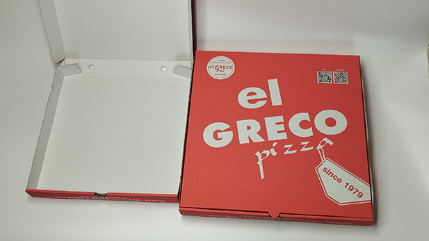 Κουτιά πίτσας λευκά με εκτύπωση