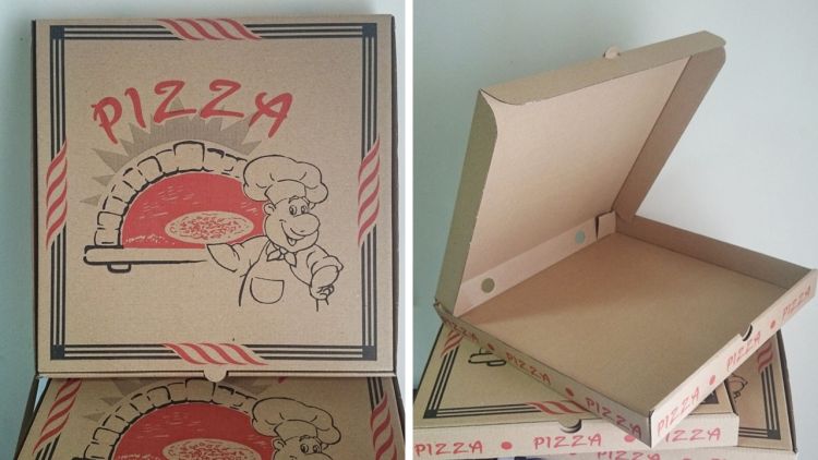 кафяви универсални кутии за пица 