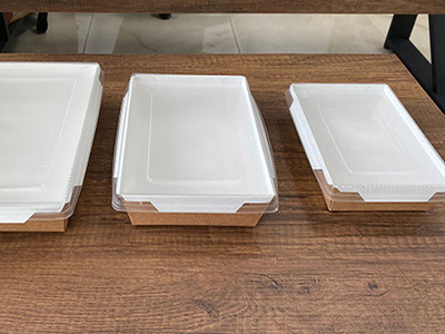 Delivery containers with separate lid
