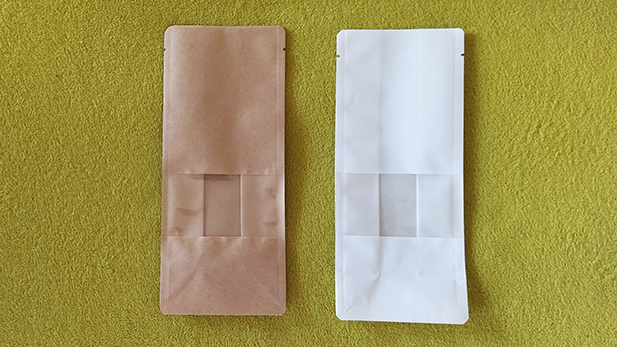 Φακελάκια κραφτ με παράθυρο με επίπεδο πυθμένα, χωρίς zipper