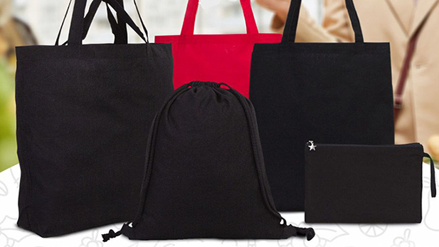 Cotton bags in black