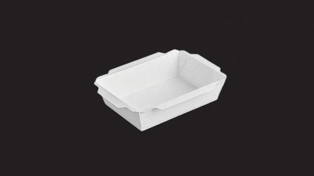 White cardboard delivery containers