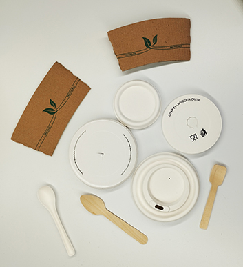 paper and pulp biodegradable lids