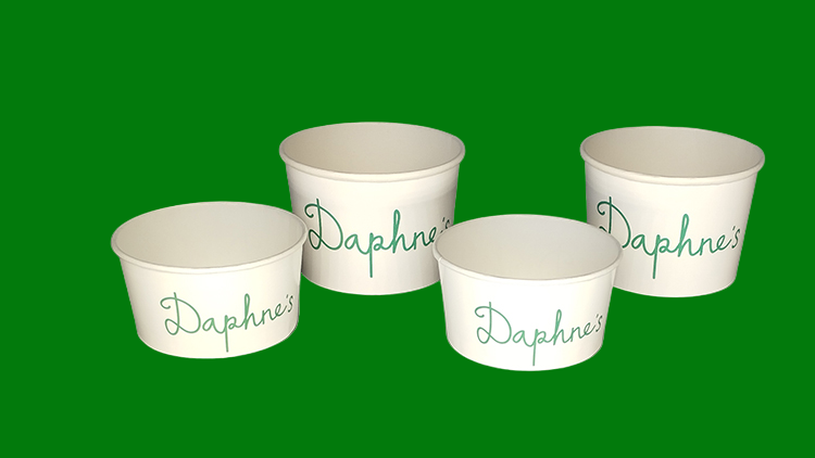 Personalized paper ice cream bowls