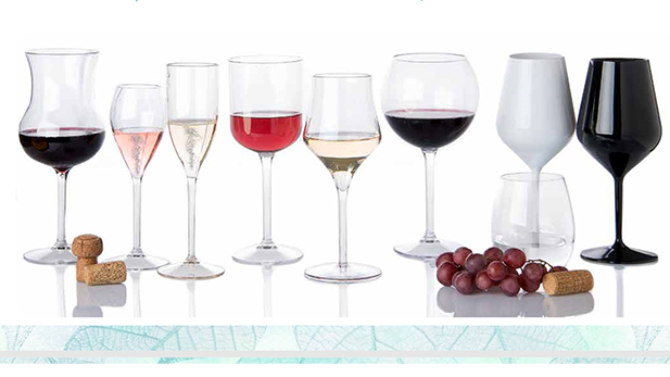 Нечупливи пластмасови чаши за вино за събития, бар на плажа, бар на басейна, приеми на открито