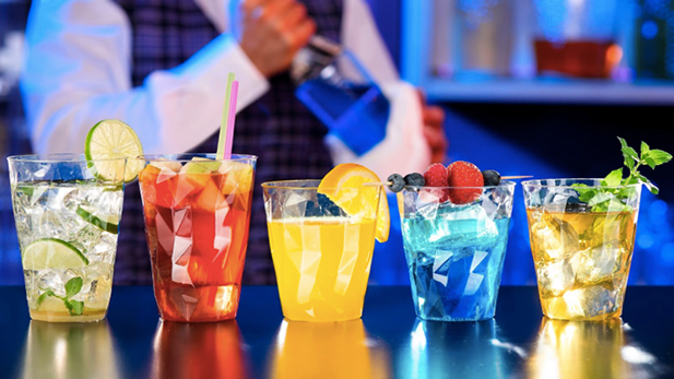 Пластмасови чаши с висока прозрачност за изнасяне за плажни барове и събития