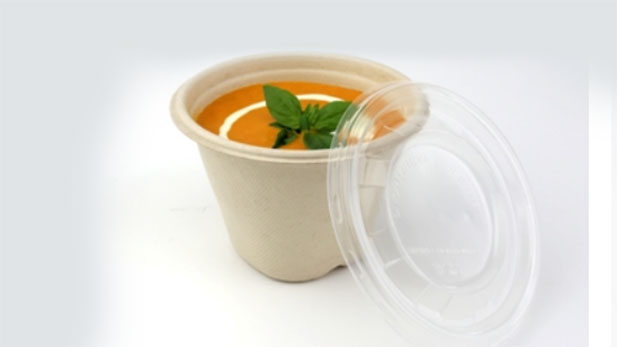 Βιοδιασπώμενα δοχεία Hot2Go για σούπα και ζεστό φαγητό, για φούρνο και για μικροκύματα μαζί με το καπάκι