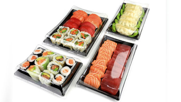 rPET trays for sushi