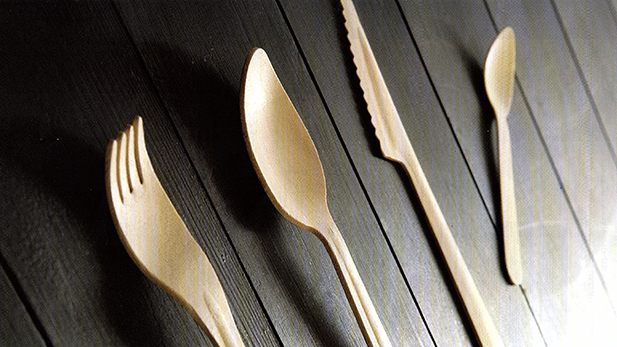 Disposable tableware wooden cutlery