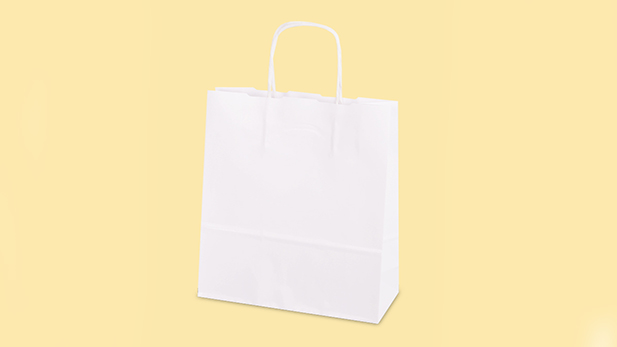 Kraft white disposable bags
