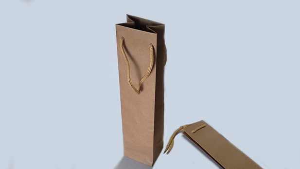 Paper luxury bags for one and two bottles of wine