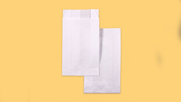 χάρτινο λευκό kraft σακουλάκι - τσέπη για σφολιάτες, μπαγκέτες, σάντουιτς, ψωμί 