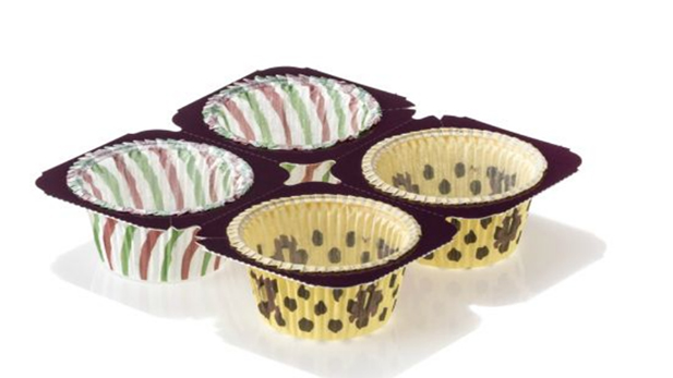 Δίσκοι με muffins γενικής εκτύπωσης των 2 oz και των 24, 12, 8, 6 και 4 θέσεων