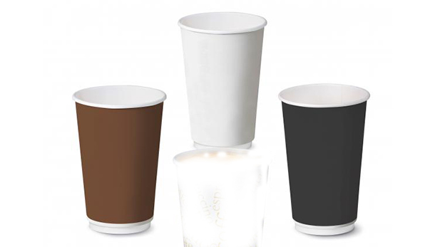 DW Black, white and brown paper cups