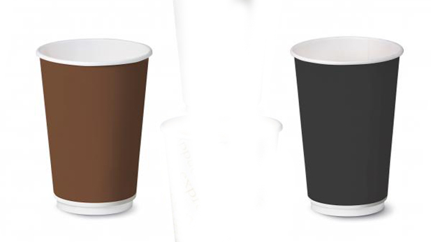 двустенни черни, бели и кафяви чаши