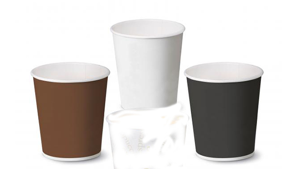 Black, white and brown paper cups