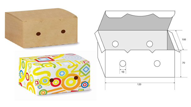 картонени контейнери и кутии за крокети - хапки