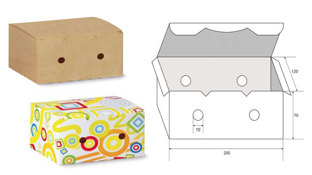 Cardboard chicken nuggets box