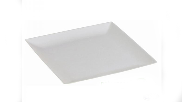 quare compostable and biodegradable cellulose plate  KOMODO for breakfast - buffet
