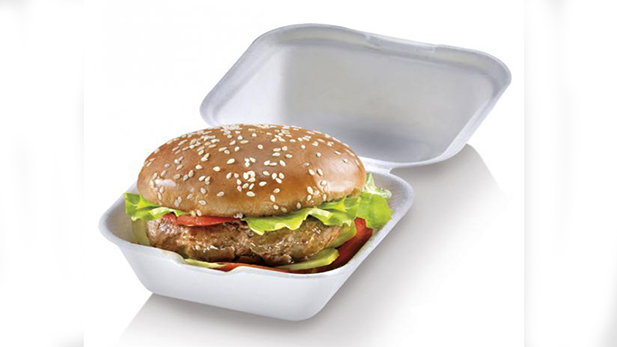 Квадратен контейнер burger с вграден капак