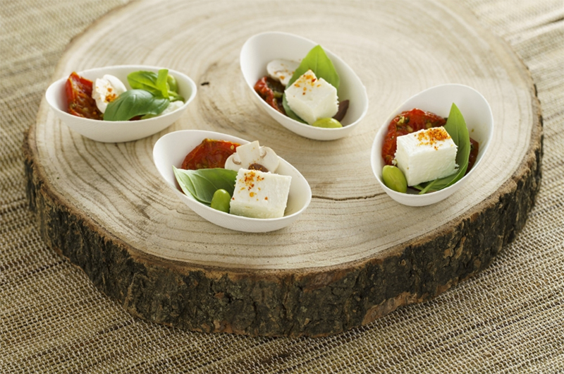 Биоразградими съдове и мини чинии за предястия - бюфет