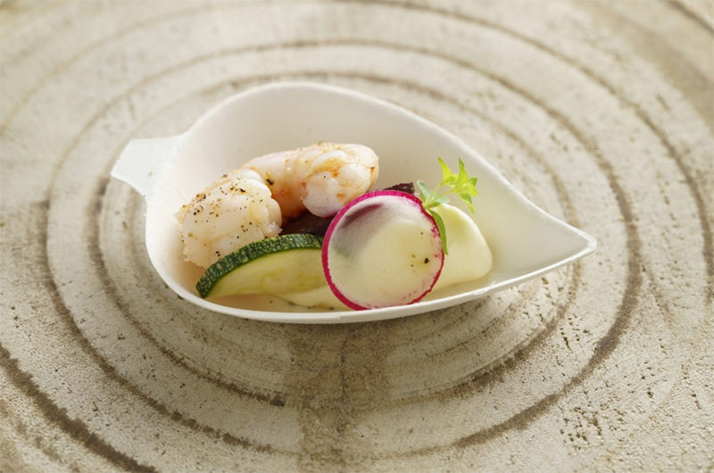 Биоразградими съдове и мини чинии за предястия - бюфет