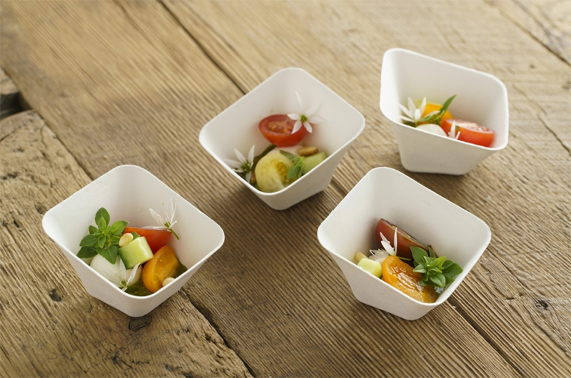 Биоразградими съдове и мини чинии за предястия - бюфет