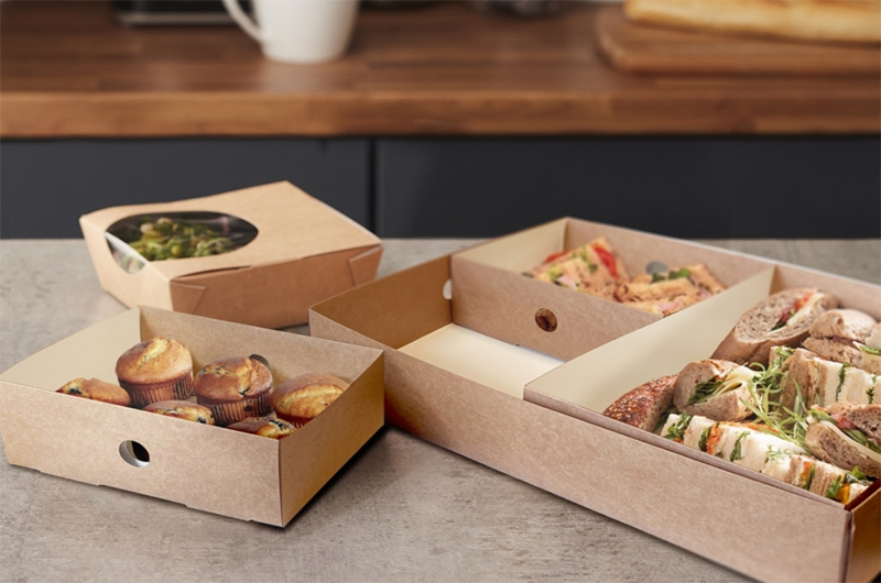 Биоразградими картонени тави за транспортиране на храна