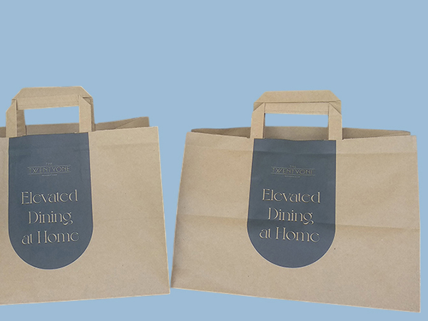 Брандирани крафт торбички с усукани или плоски дръжки