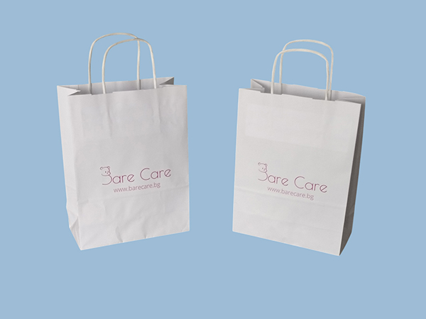 Брандирани крафт торбички с усукани или плоски дръжки