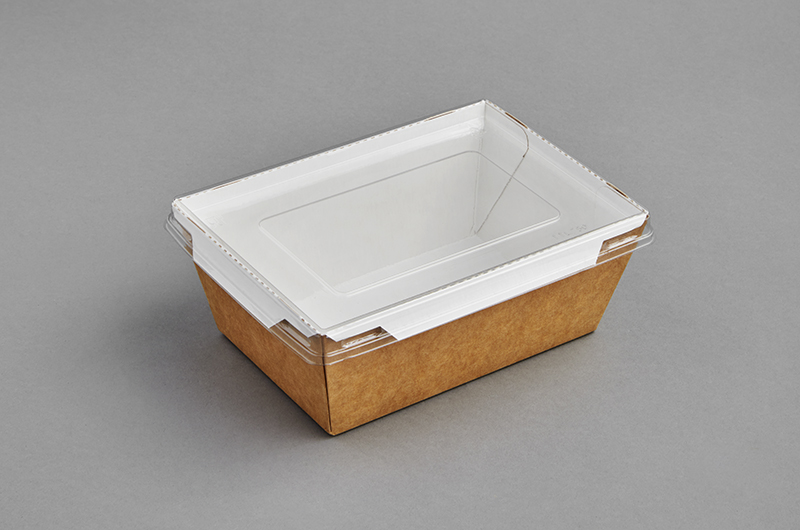 Бели/бели и крафт/бели правоъгълни кутии за доставка на храна