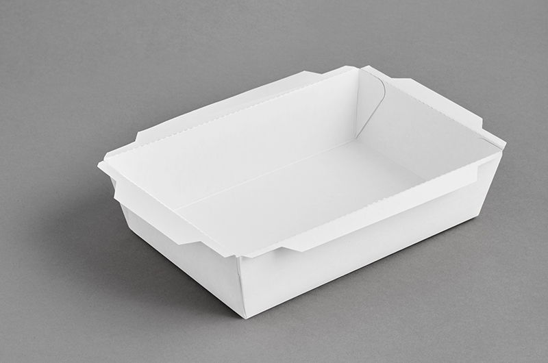 Бели/бели и крафт/бели правоъгълни кутии за доставка на храна