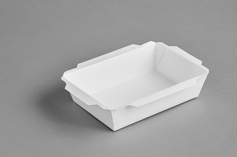 Бели/бели и крафт/бели правоъгълни кутии за доставка на храна