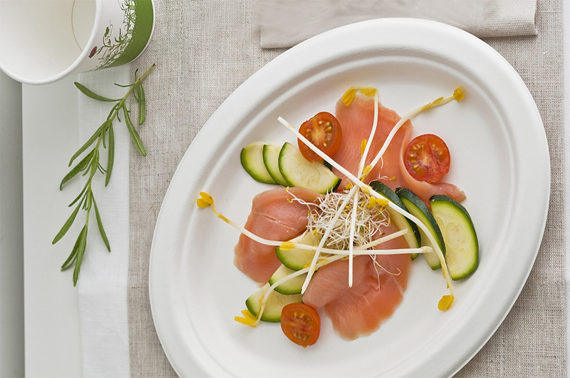 PULP biodegradable round, square and oval plates