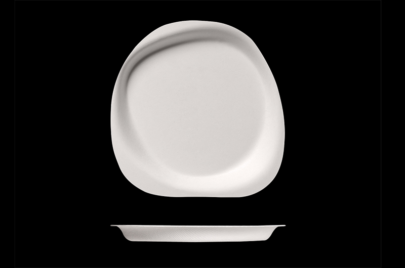 PULP biodegradable round, square and oval plates