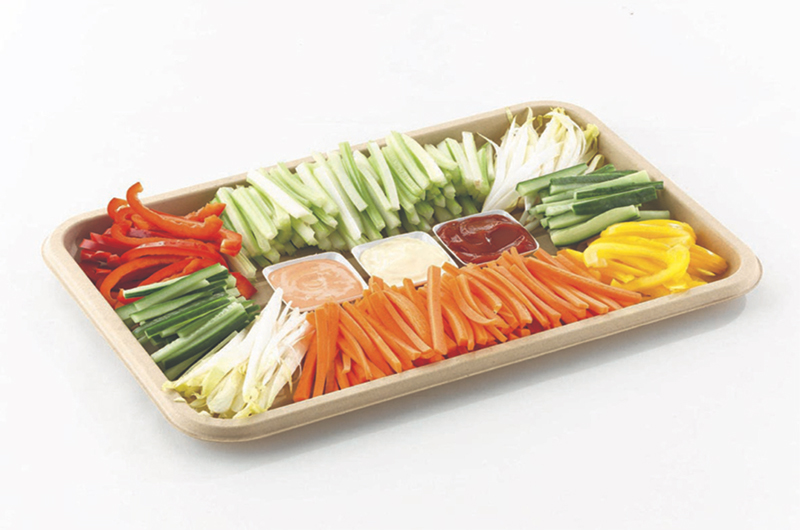 PULP biodegradable food transport platters