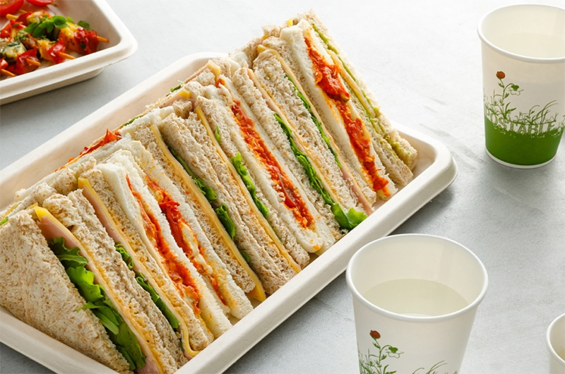 PULP biodegradable food transport platters