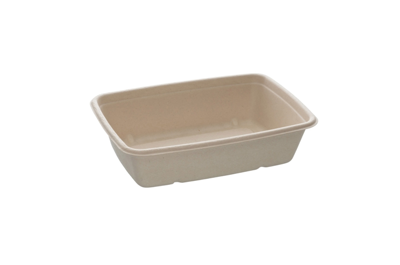 Biodegradable rectangular sugarcane bowls