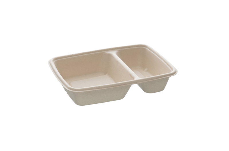 Biodegradable rectangular sugarcane bowls