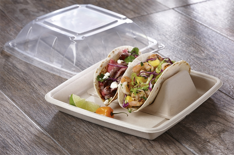 Biodegradable rectangular food containers