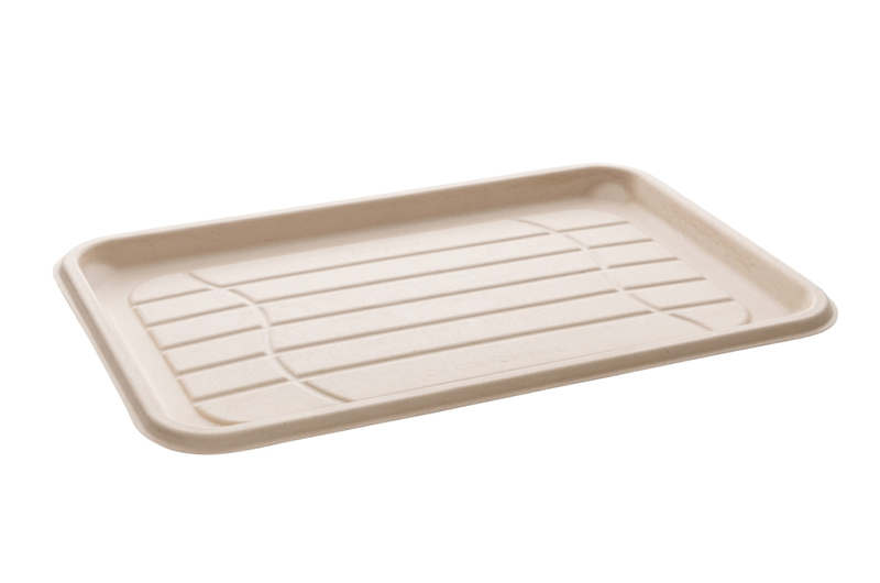 Square and rectangular biodegradable platters