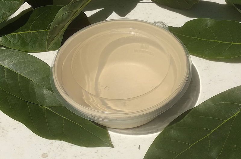 Rounded biodegradable bowls and containers