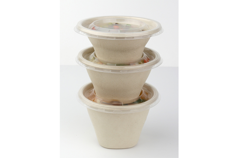 Round biodegradable food boxes