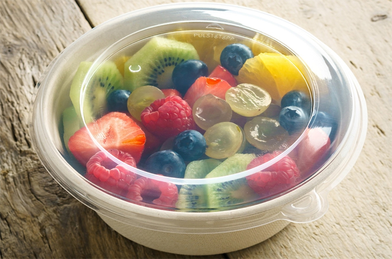 Round biodegradable food boxes