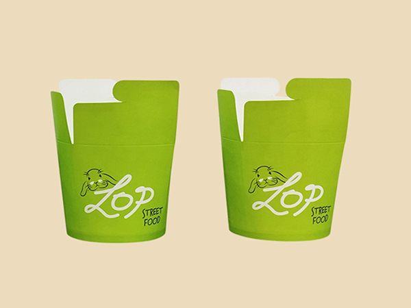 Cardboard branded round pasta - noodle boxes