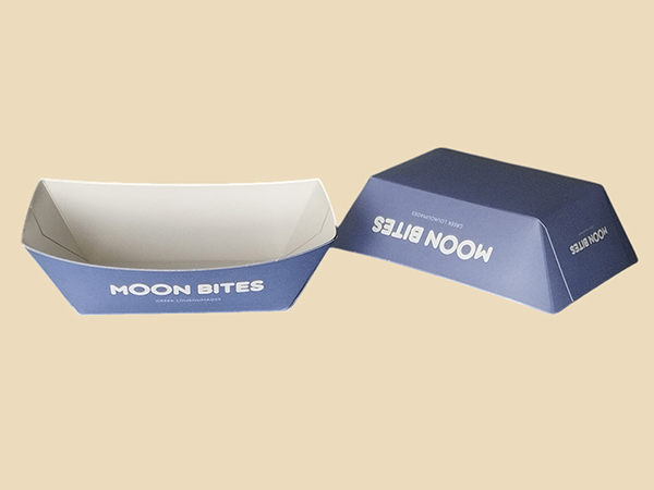 Cardboard food trays with print