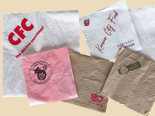 Luxury paper branded napkins