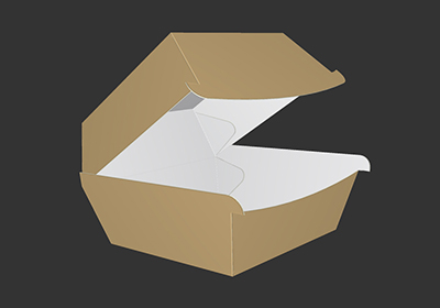 Burger branded boxes
