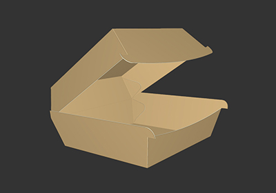 Burger branded boxes