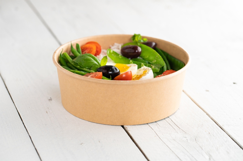 Biodegradable round salad bowls
